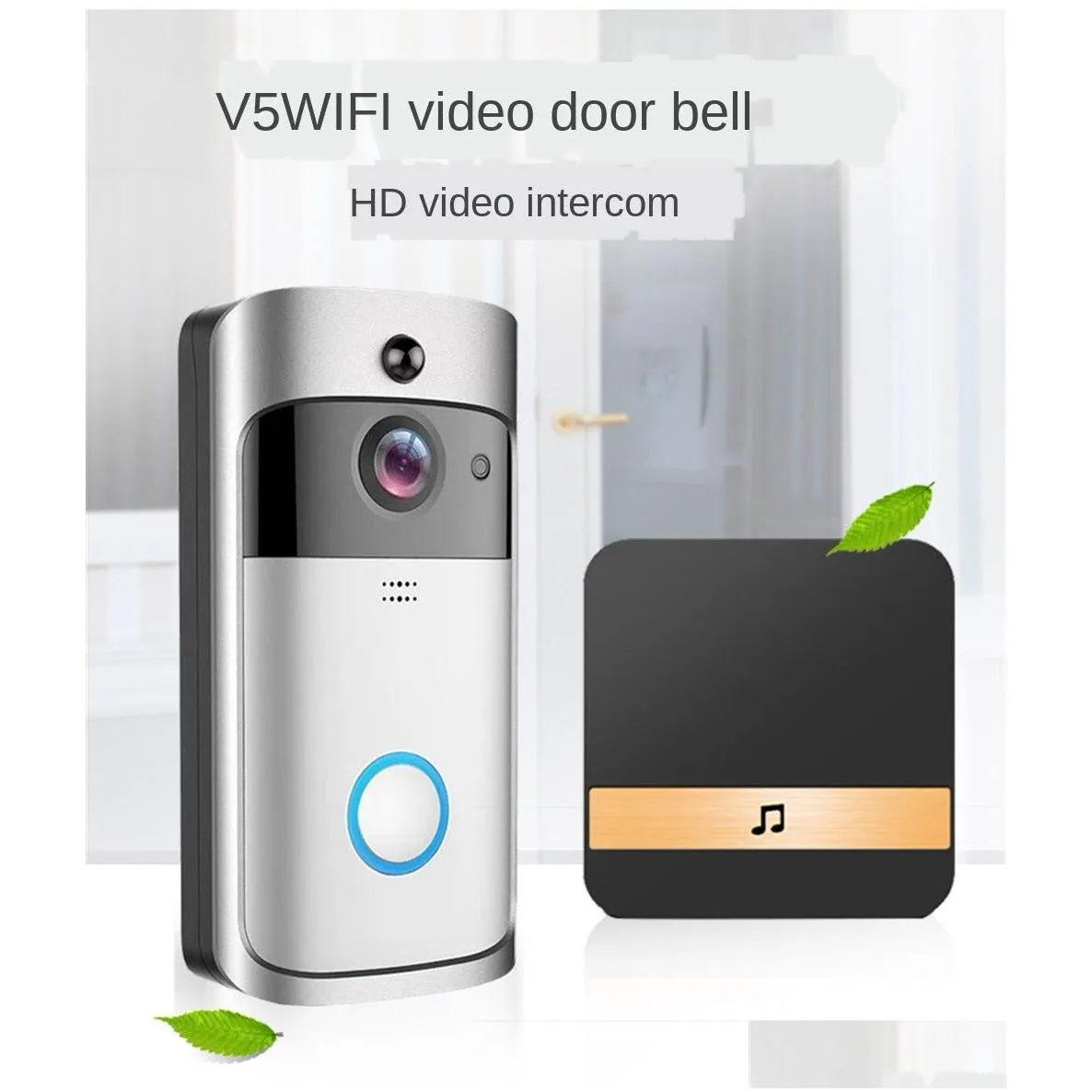 smart wifi video doorbell camera visual intercom night vision ip eye door bell door phone wireless home security camera 720p