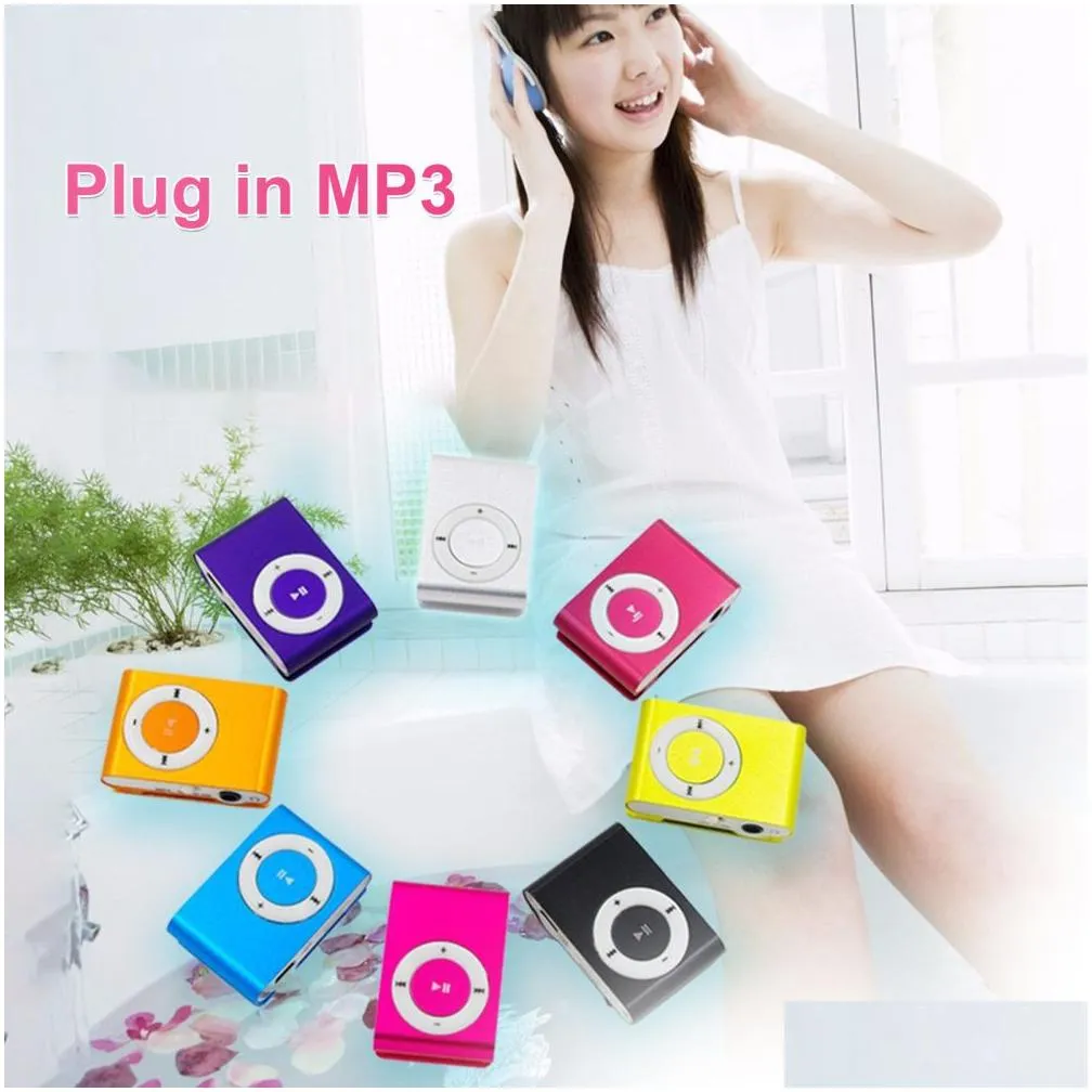 mini clip mp3 player portable usb waterproof sport compact metal mp3 music player with tf card slot