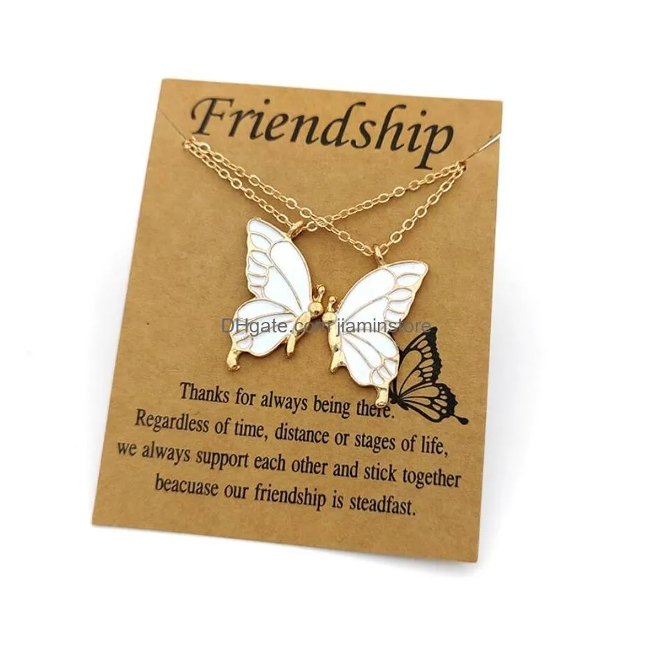 Pendant Necklaces Beauty Butterfly Pendant Necklaces For Women Girl Special Gift Mother Daughter Fine Chain Chokers Sister Friend Drop Dhgv8