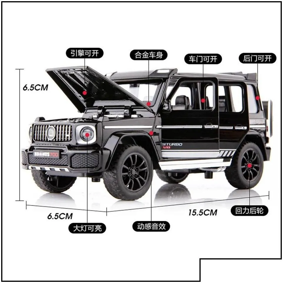diecast model cars 132 diecast metal toy car model vehicle suv g700 high simation sound and light pl back collection kids toys g