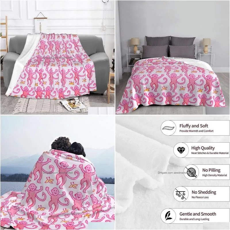 blankets pink roller rabbit coral fleece plush autumn winter cute animal super soft throw blanket for bedding office quilt 221208