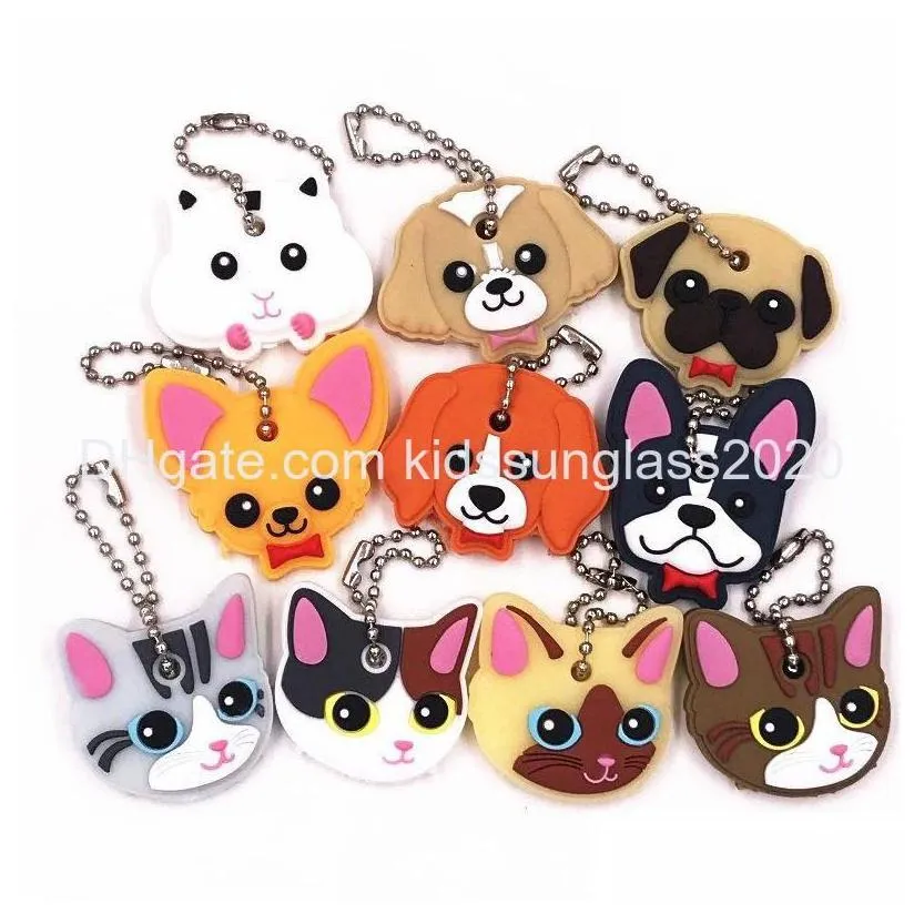 finger toys creative cartoon expression key cap sile keychain protective set pvc soft rubber small gift d15 drop delivery gifts novel