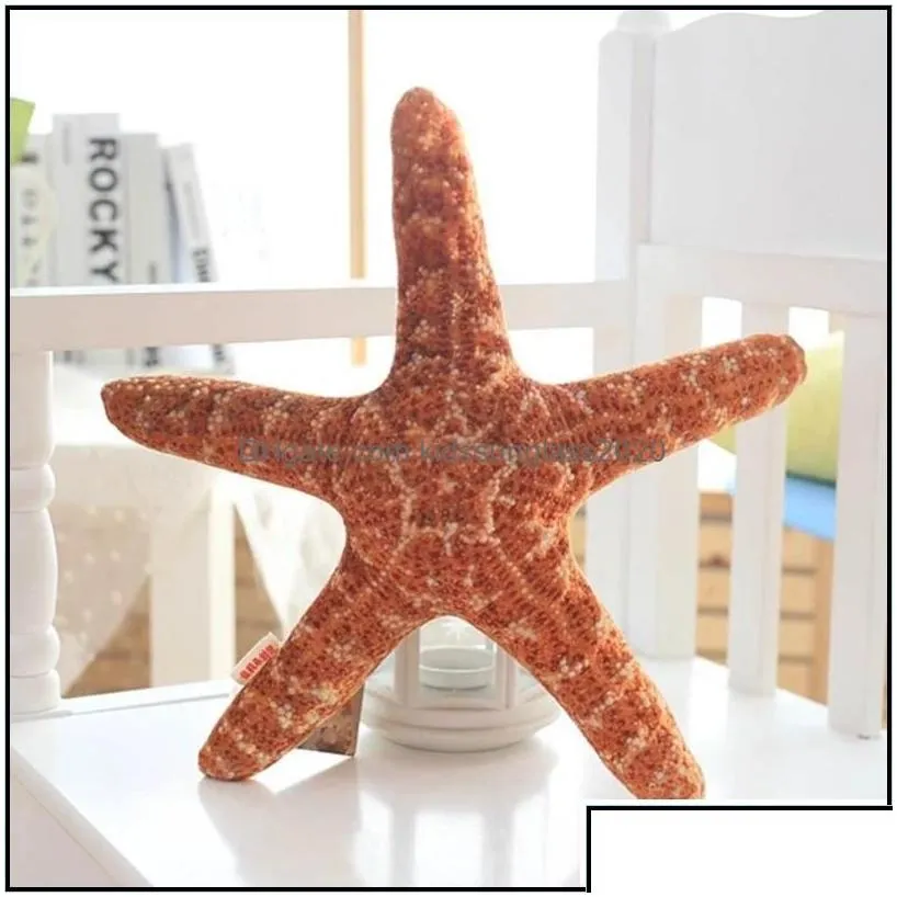stuffed plush animals simation animal stuffed marine toys home decor plush starfish conch shell cushion pillow gifts la447 drop deli