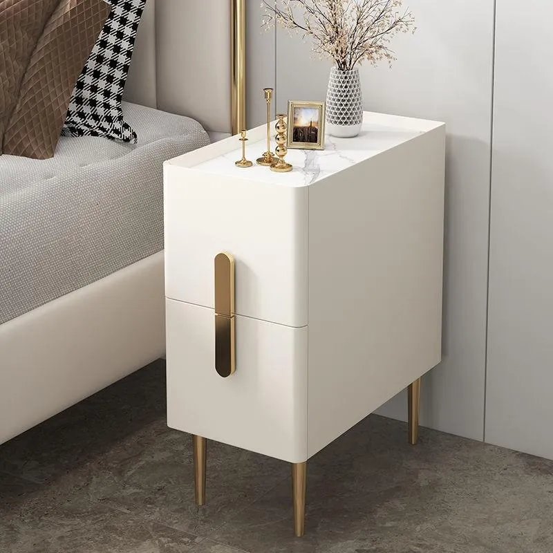 small bedroom nightstand mini solid wood ultra-narrow modern small size advanced bedside locker