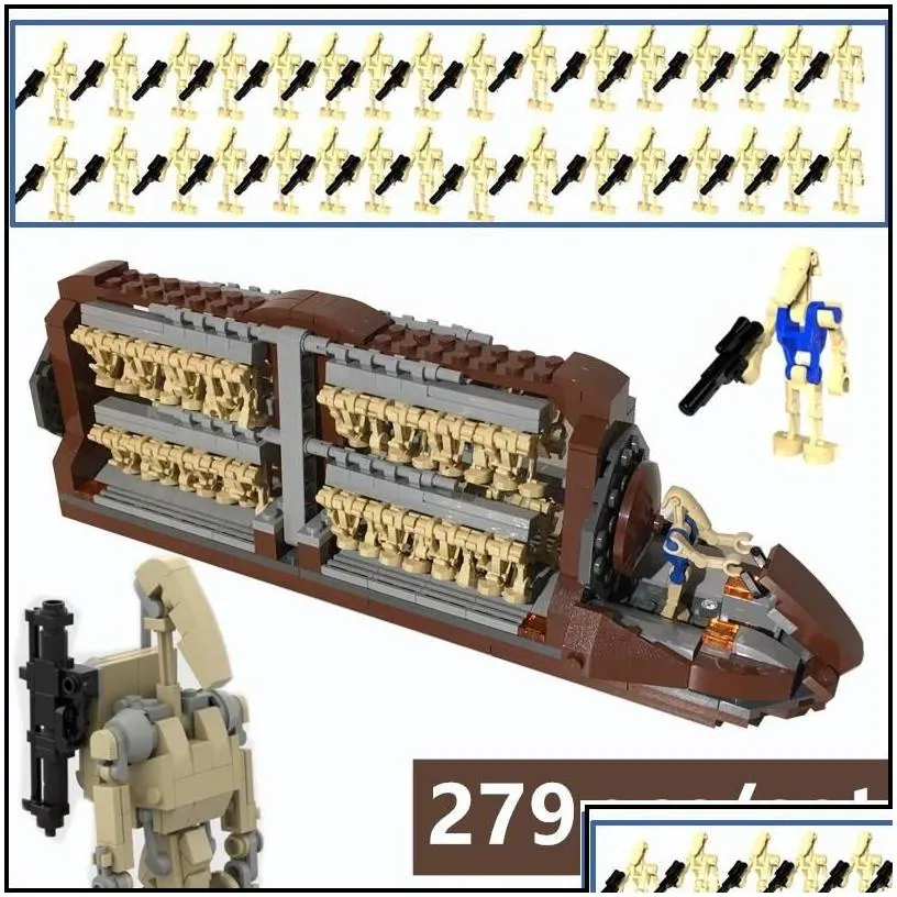 blocks buildmoc space series battle transport battleship droid platoon attack craft moc20352 building blocks bricks kids toys birthd