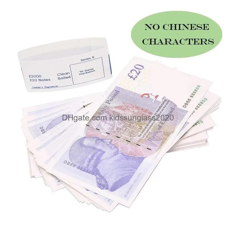 novelty games play paper printed money toys uk pounds gbp british 50 commemorative prop toy for kids christmas gifts or video film d