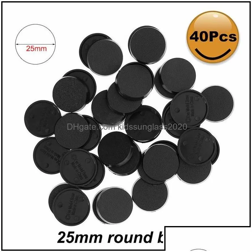 blocks blocks mb325 40pcs60pcs100pcs 25mm round plastic model bases for wargames table games 220913 drop delivery 20 kidssunglass2020