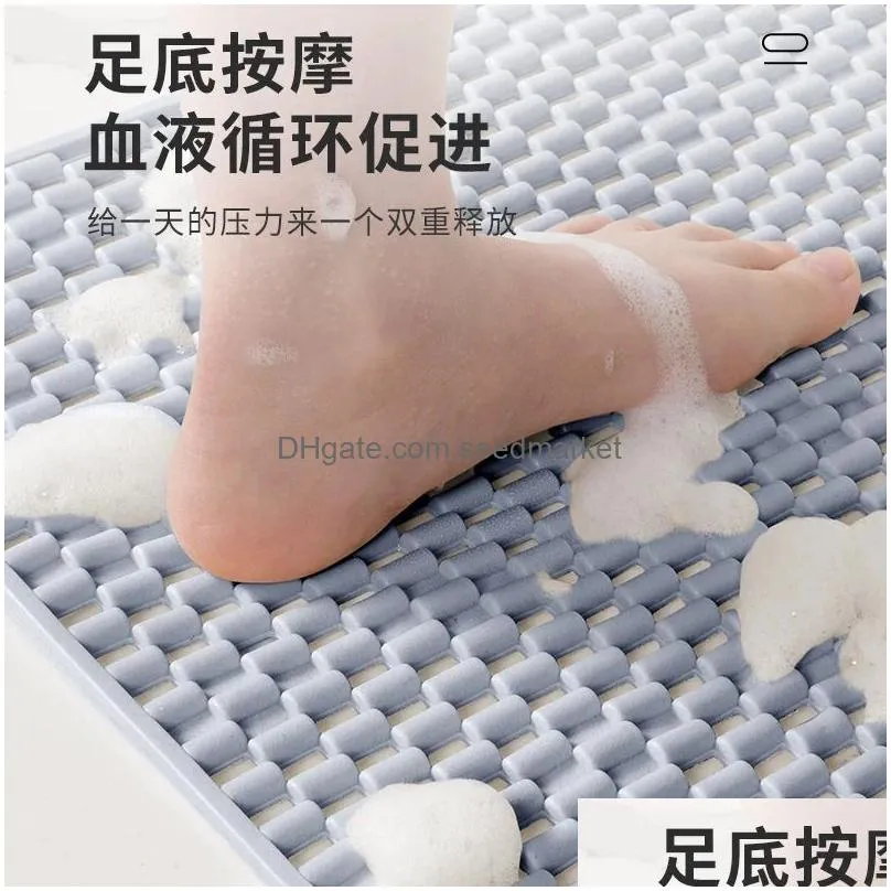 carpets bathroom anti slip bath mat anti fall floor mat household bathroom toilet mat shower bathroom foot mat hollow waterproof mat