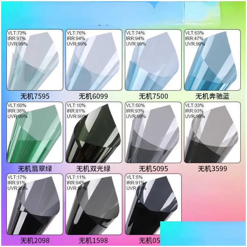 inorganic high thermal insulation solar film window glass explosion proof 4s shop car film isolation uv skin care film h220425