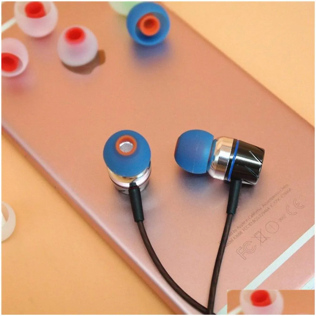 silicone earbuds eartips in-ear earphone cover case cap replacement earbud bud tips s/m/l 3.8mm 12pcs/lot