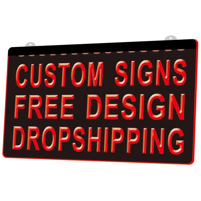 ls0001 design your own custom light sign hang home shop decor