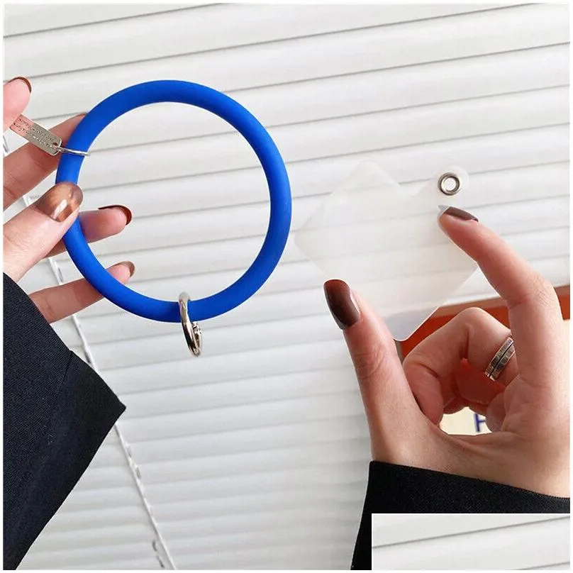 universal hanging ring rope mobile phone case silicone bracelet circular