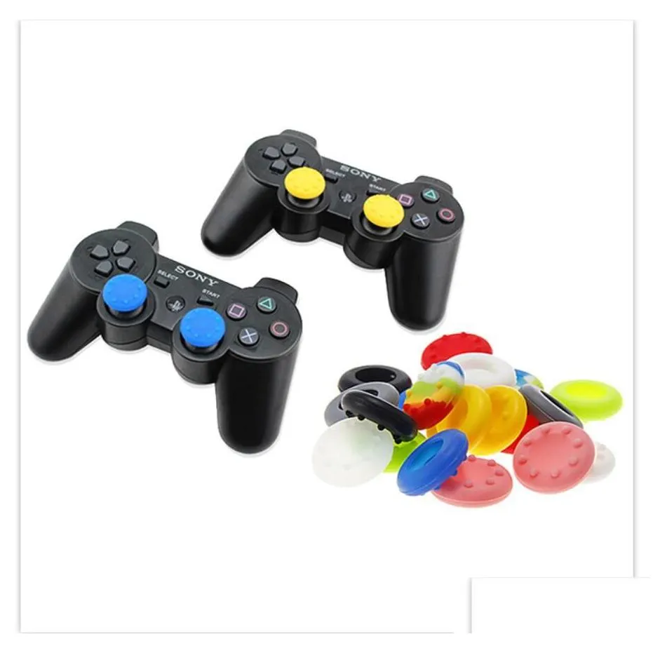 1000pcs/lot soft skid-proof silicone thumbsticks cap thumb stick caps joystick covers grips cover for ps3/ps4/xbox one/xbox 360