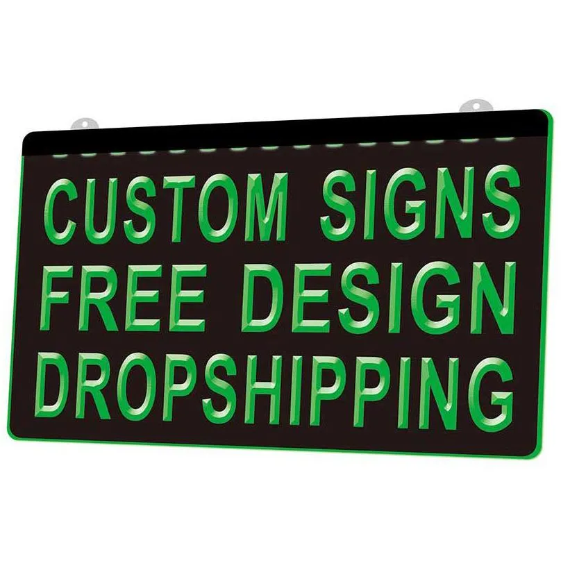 ls0001 design your own custom light sign hang home shop decor
