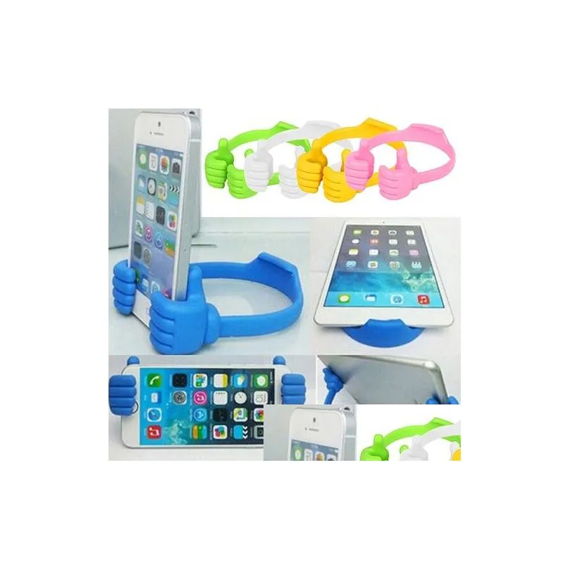 ok stand universal car desktop stand mount thumb hand holder for cell phone tablet lazy flexible tablet phone holder desktop