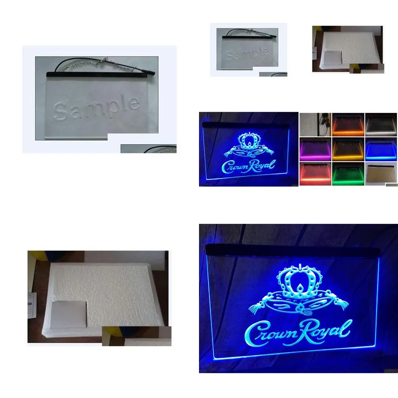 crown royal derby whiskey nr beer bar pub club 3d signs led neon light sign