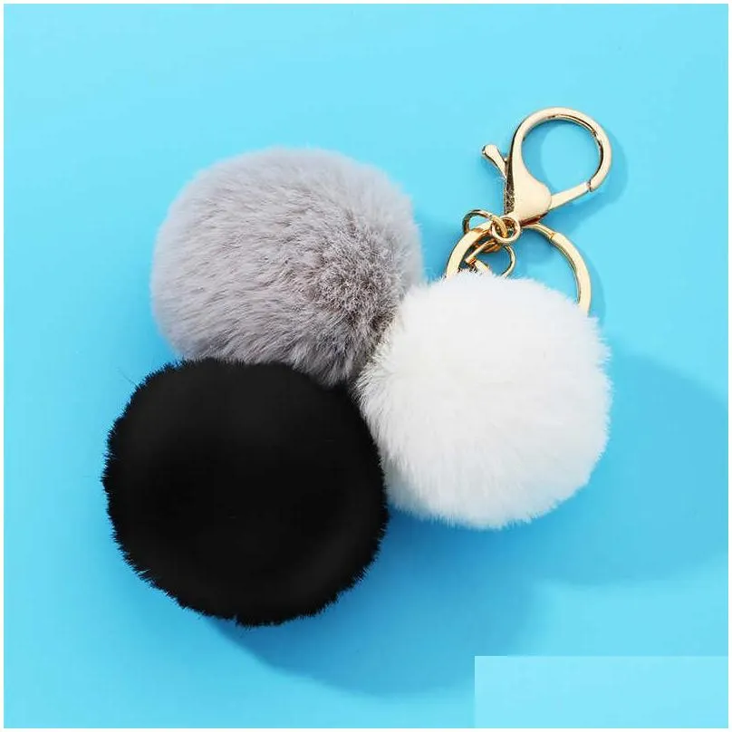 beautiful korean style smart phone strap lanyards for iphone cute wool ball decor mobile phone strap rope phone charm aa220318