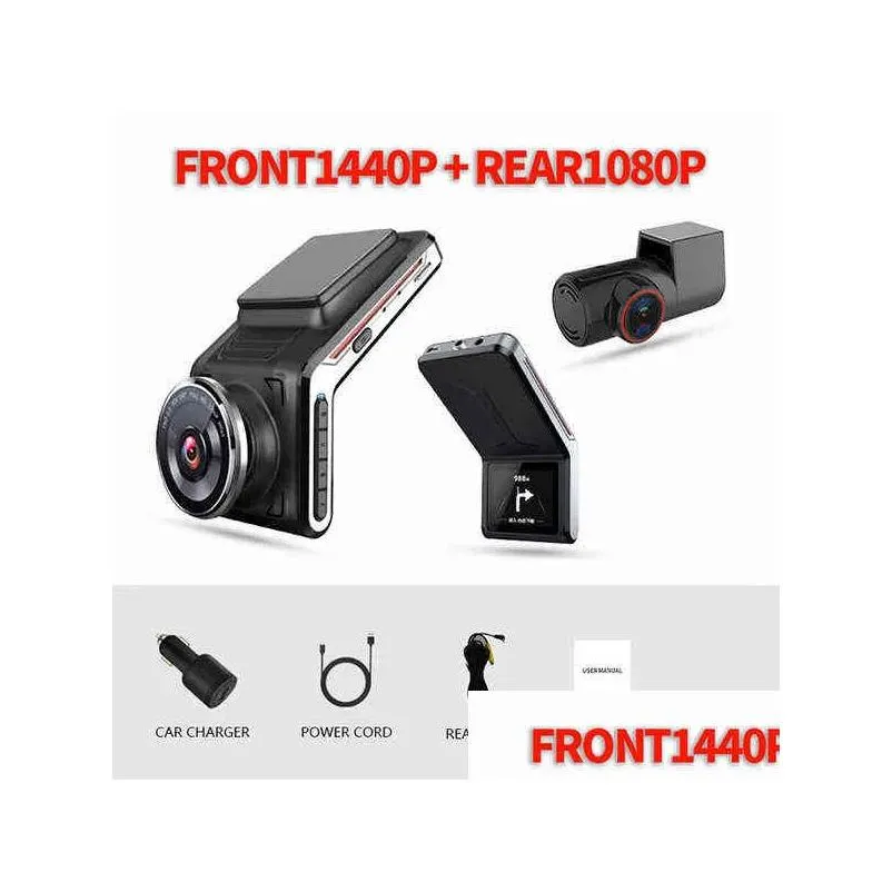 Car Dvr U K With Cam Dash Front And Rear Dashcam P Video Recorder Camera View H Parking Monitoring J220601 Drop Delivery Mobiles Mot Dh9Bn