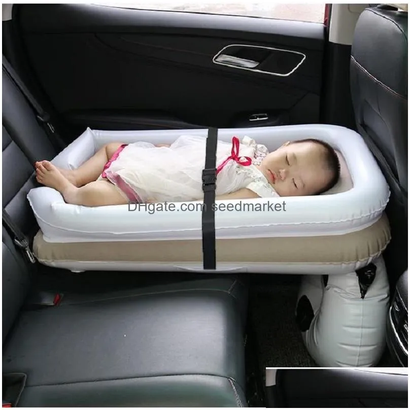 cushion/decorative pillow inflatable plane kid rear childrens high-speed travel bed folding mattresses camp air rail accessory sleeping baby car bed