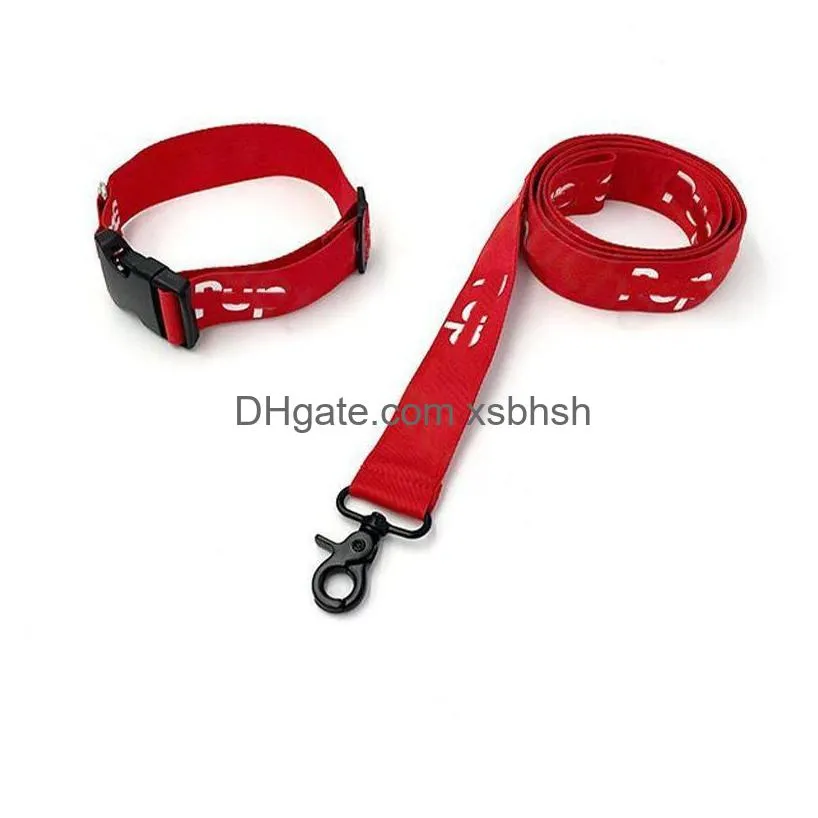 red dog collar leashes set adjustable dogs cats letter print leashes collars hairless cat schnauzer french bucket