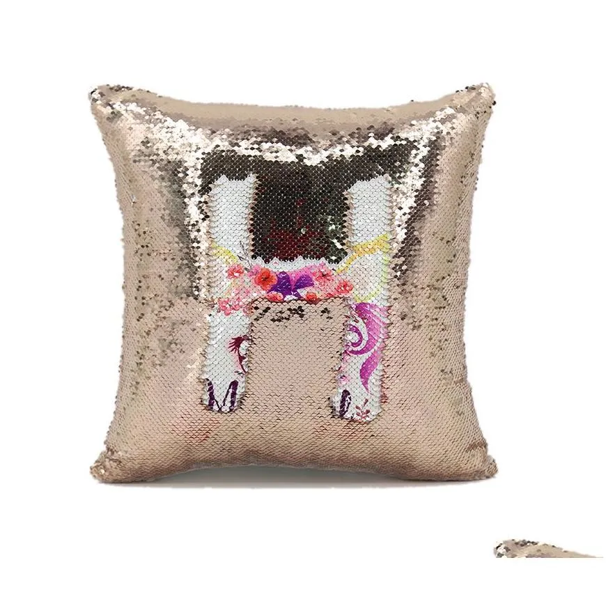  style sublimation blank magical sequins item pillowcase for thermal transfer print diy gifts crafts 40cmx40cm