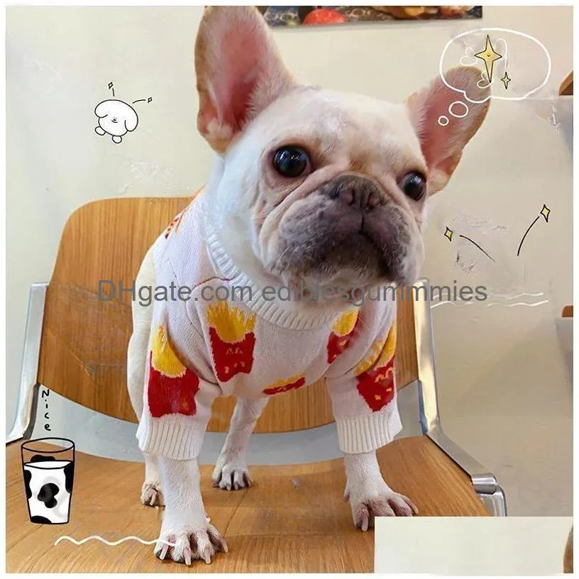 dog knitting sweater casual luxury classic double presbyopia knitting designer thicken warm hoodies coats puppy