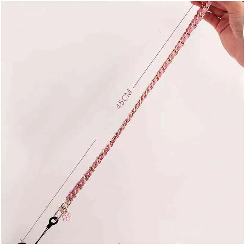  design mobile phone straps wrist rope anti-lost lanyard fashion camera key usb holder neck strap flower hanging rope aa220318