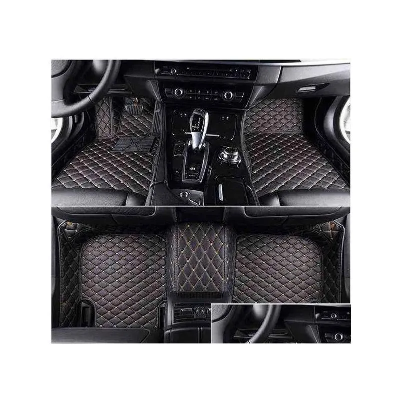 Floor Mats & Carpets Flash Mat Leather Car Floor Mats For 5 Series E34 E39 E60 E61 F07 Gt F10 F11 F18 2004- Custom Foot Carpet Er H220 Dhat2