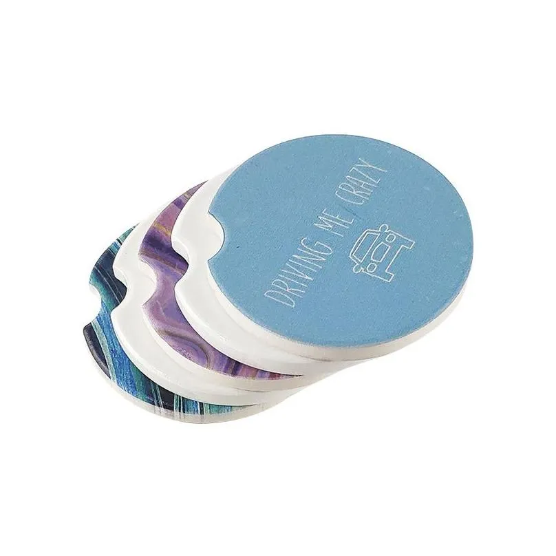  selling high quality sublimation blank ceramic car coasters for sublimation print can custom your own design