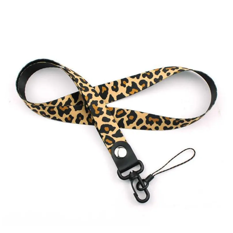 heat transfer leopard print exquisite creative mobile phone lanyard high-grade brand lanyard rope hanging rope hanging neck aa220318