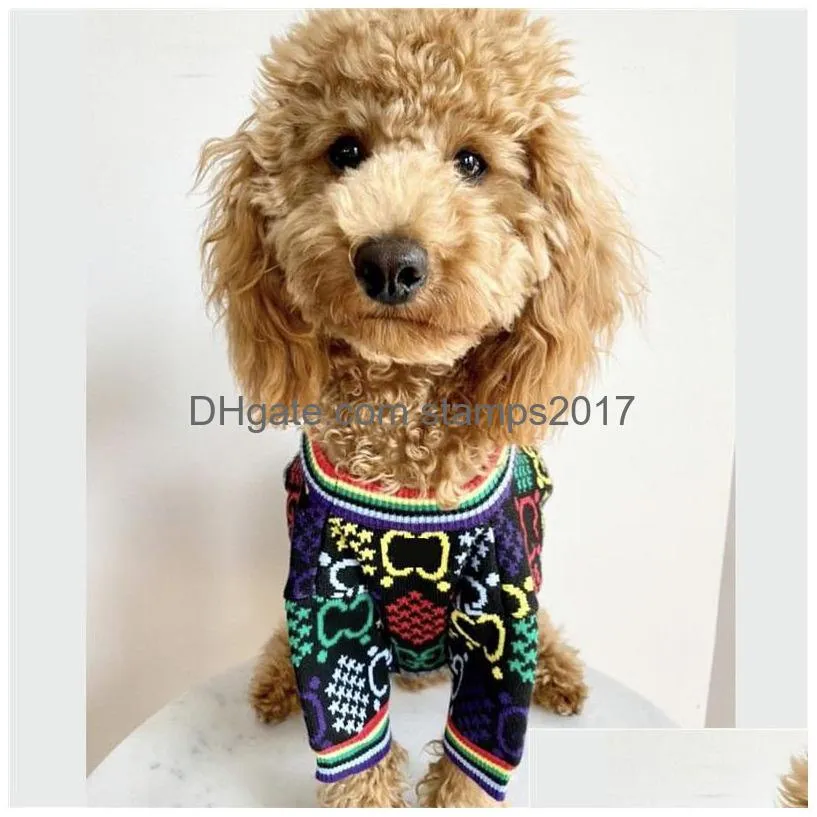 winter fall thicken pets wool sweaters fashion letter print pet sweater indoor outdoor lovely charm teddy bulldog hoodies