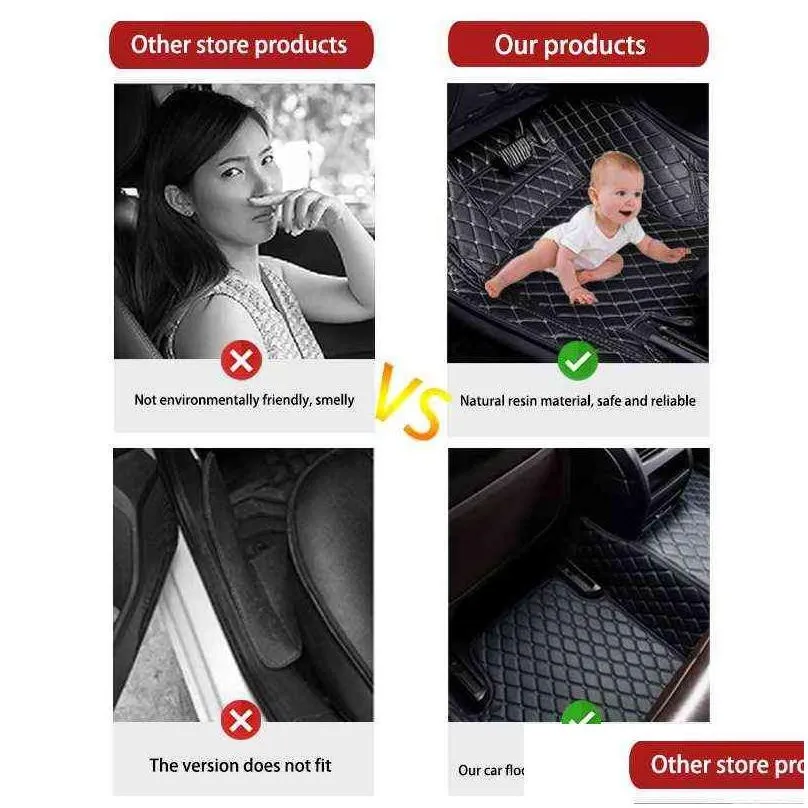 Floor Mats & Carpets Car Floor Mats For  Xf X250 2008 Carpet Rug Durable Leather Mat Anti Dirty Pads Interior Parts Accessories Dheny