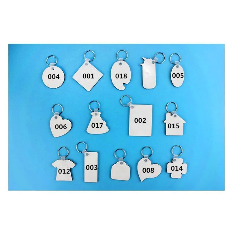 fashion double sides print diy oem sublimation wooden square heart shaped key rings white blank mdf key chain for heat press machine