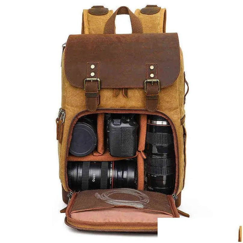 dslr camera bag backpack est batik canvas waterproof p ography bag backpack outdoor wear-resistant organizer bag for camera