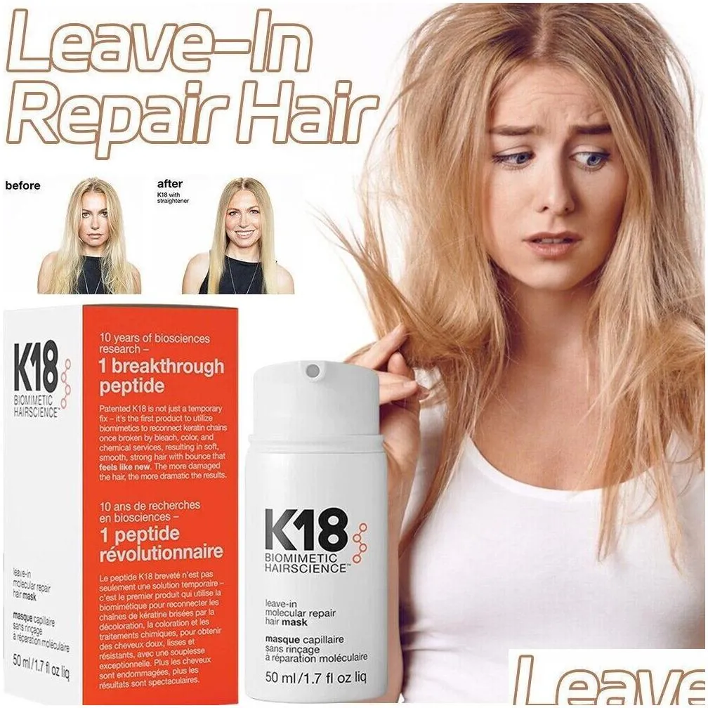 k18 leave-in k18 molecular repair k18 repair hair mask to damage from bleach leave-in repair 50ml