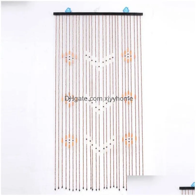 Curtain & Drapes Curtain Drapes 90X175Cm Wooden Bead 27 Line Handmade Blinds Sn String Curtains Valance Divider For Porch Room Windowc Dh0Up