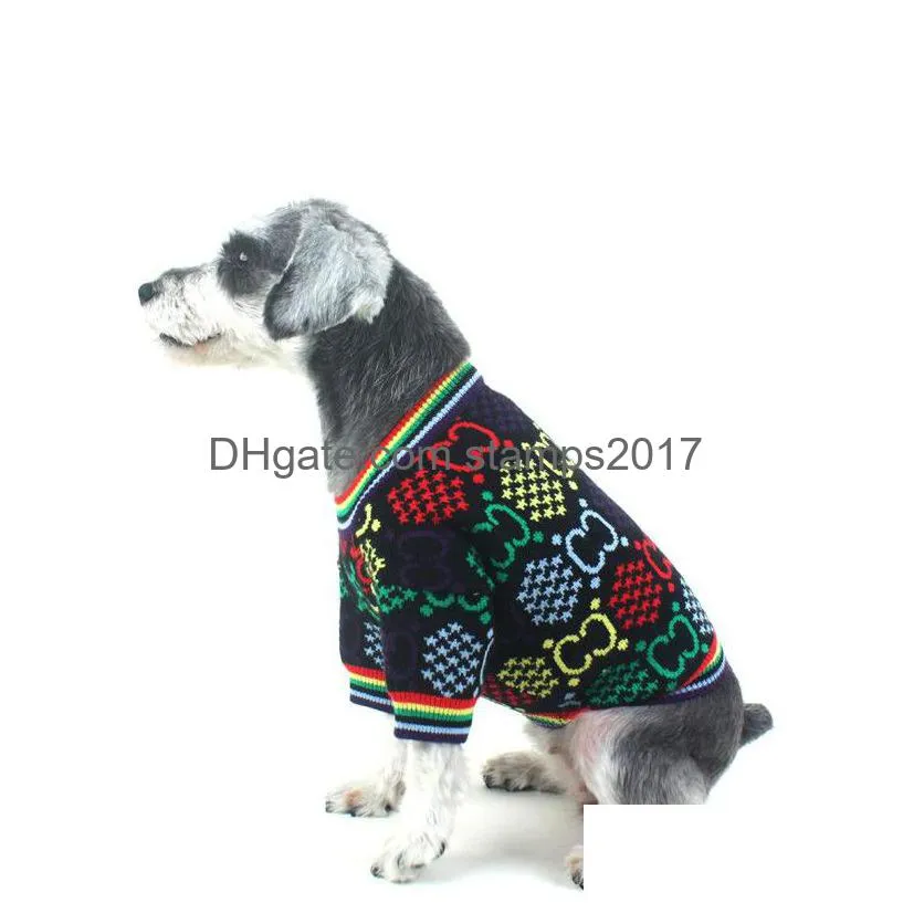 winter fall thicken pets wool sweaters fashion letter print pet sweater indoor outdoor lovely charm teddy bulldog hoodies