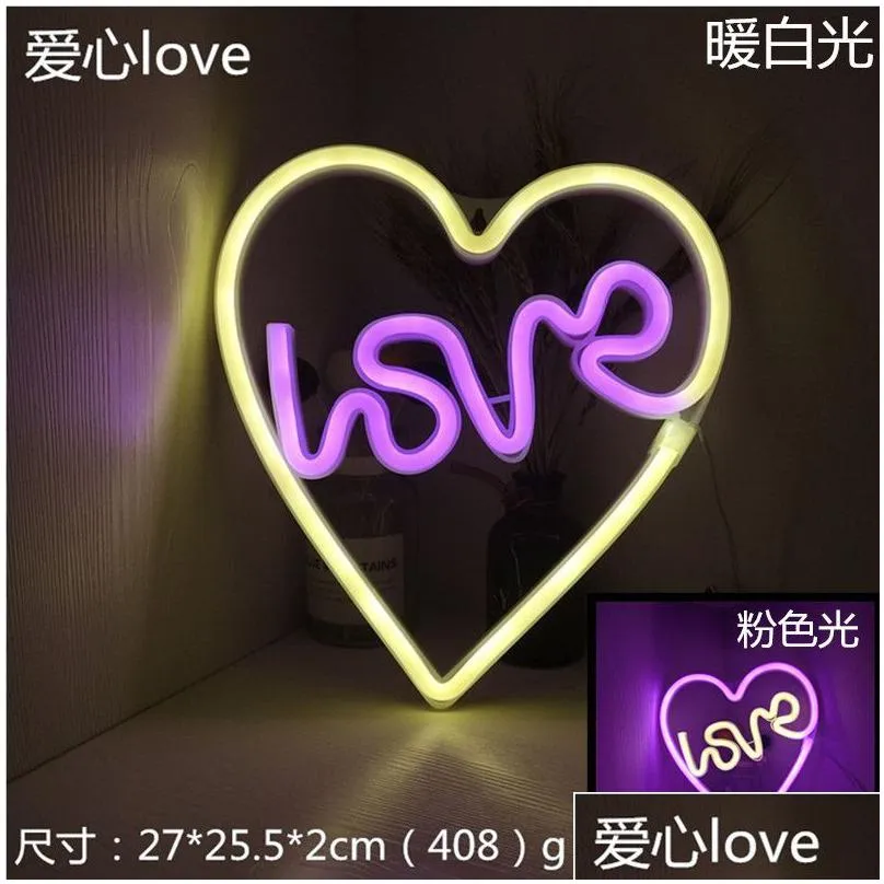 multi styles neon light signs wall decor led lamp rainbow battery or usb operated table night lights for girls children baby room