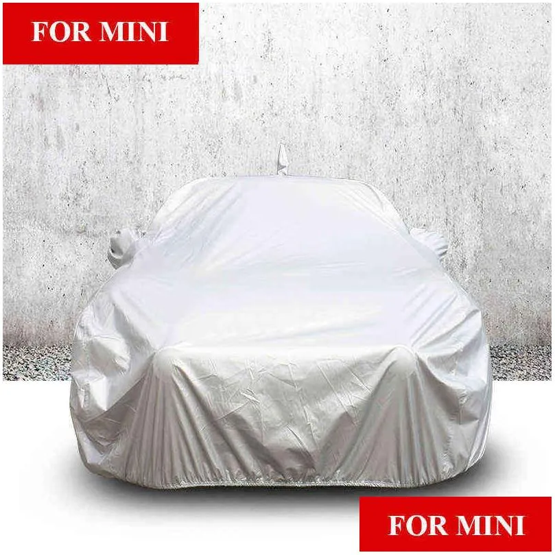 1pcs waterproof car covers sun protection cover car styling for bmw mini one cooper f54 f55 f56 f60 r55 r56 r60 r61 dust cover h220425