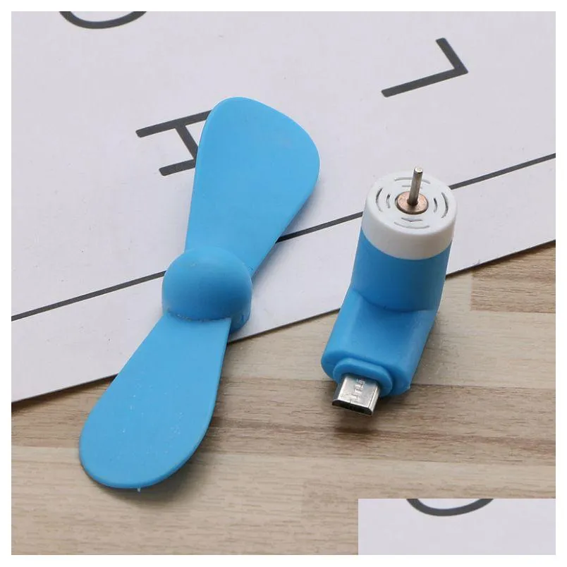 micro usb type-c fan portable mini 2 leaves super mute cooler hand-held cooling for android xiaomi  phones with bags package 