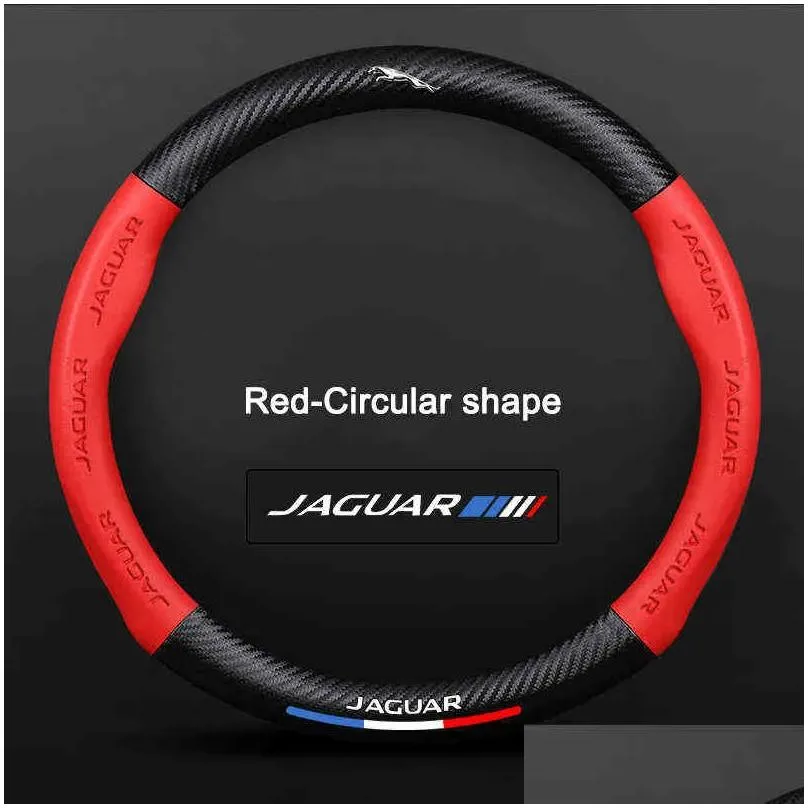 Steering Wheel Covers New Carbon Fiber Leather Car Steering Wheel Er For  Xf Xkr Xtype Stype Ftype Etempo Ftempo Xk  Xe Xj Pa Dhxzb