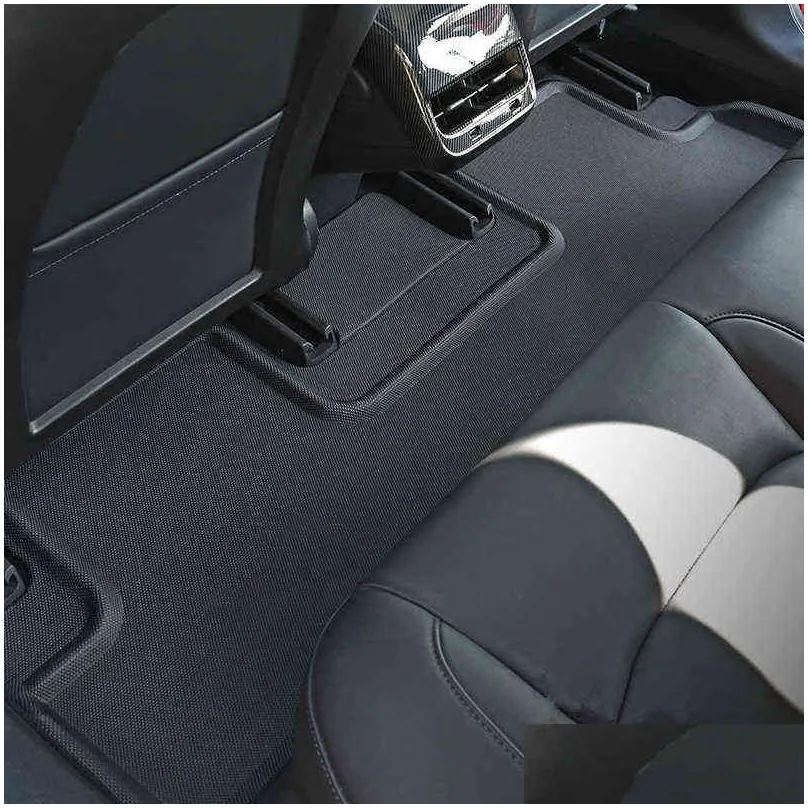 Floor Mats & Carpets For Tesla Model 3 2021 Floor Mat Waterproof Non-Slip Modified Model3 Accessories 3Pcs/Set Fly Surrounded Special Dhjfp