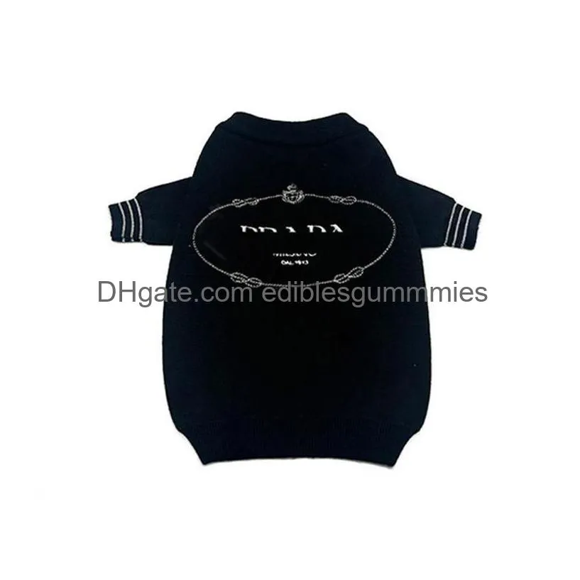 fashion crew neck dog sweater designer dog cat print thin knitwear schnauzer bichon corgi teddy pet sweatshirt