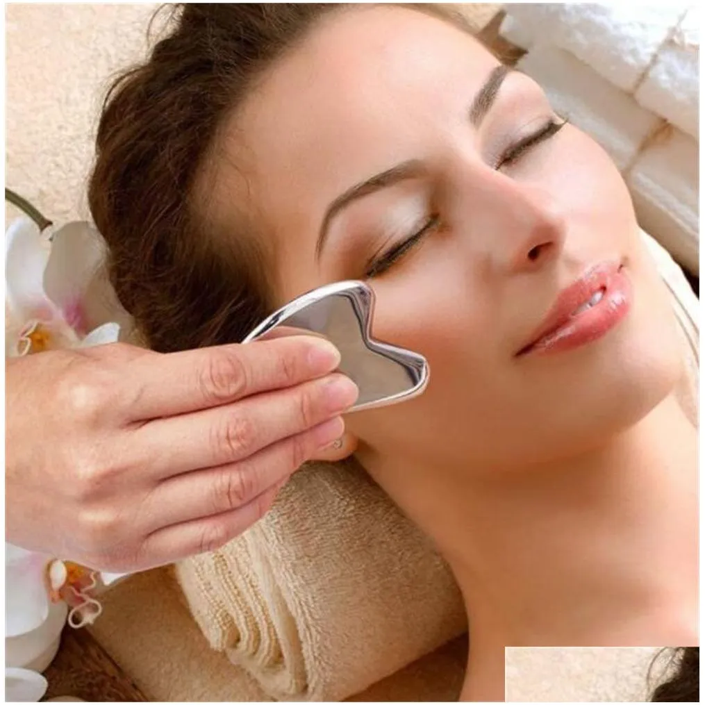 stainless steel gua sha scraping massage tool facial tool guasha for face body spa xb18
