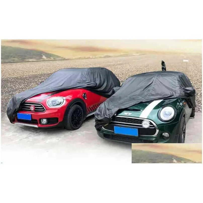 1pcs waterproof car covers sun protection cover car styling for bmw mini one cooper f54 f55 f56 f60 r55 r56 r60 r61 dust cover h220425