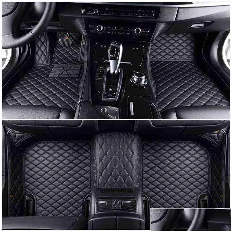 Floor Mats & Carpets Car Floor Mats For Tesla Model S 2014 Flash Mat Leather Custom Foot Pads Mobile Carpet Er H220415 Drop Delivery A Dh9Dl