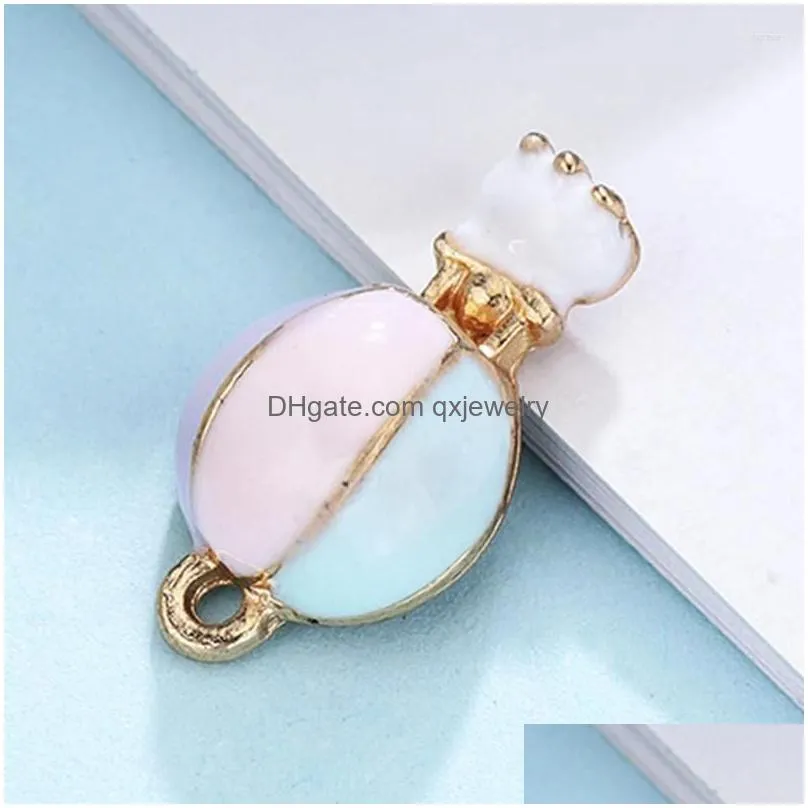 Charms 10Pcs Y2K Fashion Colored Air Balloon Pendant Alloy Charm Design Jewelry Handmade Metal Decoration For Drop Delivery Dhbnw