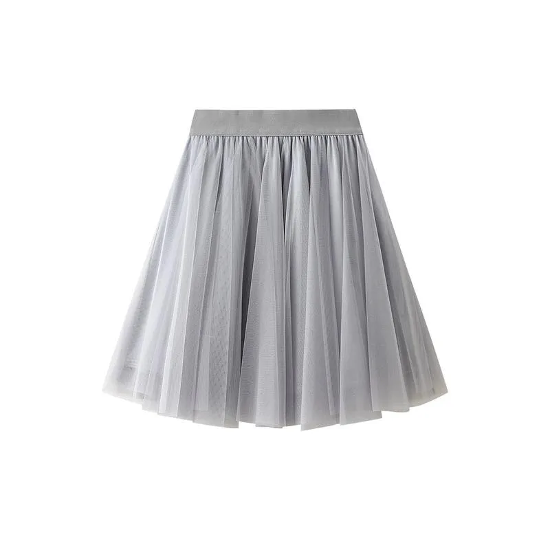 half skirt spring summer 2023 womens high waist pommel skirt thin short a-line gauze skirt short a013