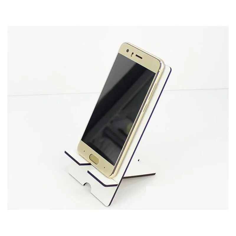 mobile phone mdf stands holder for sublimation diy customized blank cellphone universal rectangle stand