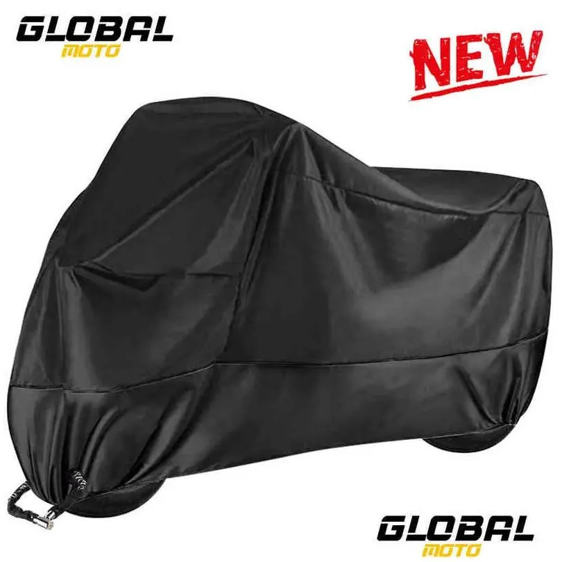 Motorcycle Cover New Motorcycle Er Bike All Season Waterproof Dustproof Uv Protective Outdoor Scooter Motorbike Snowmobile Rain M-Xxxx Dh6R1